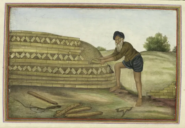 Framed Print : A brickmaker, 1825. Creator: Anon Framed Print : A brickmaker, 1825. Creator: Anon
