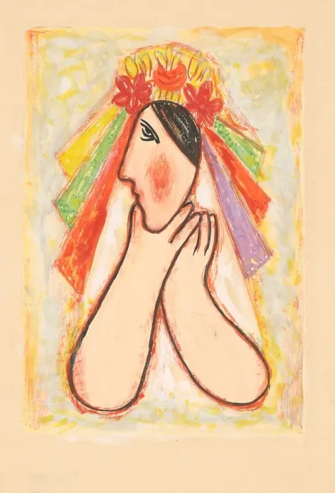Framed Print : Bride, 1938. Creator: Mikulas Galanda Framed Print : Bride, 1938. Creator: Mikulas Galanda