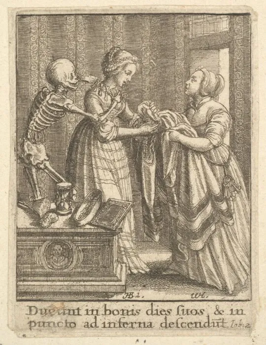 Framed Print : Bride, from the Dance of Death, 1651. Creator: Wenceslaus Hollar Framed Print : Bride, from the Dance of Death, 1651. Creator: Wenceslaus Hollar
