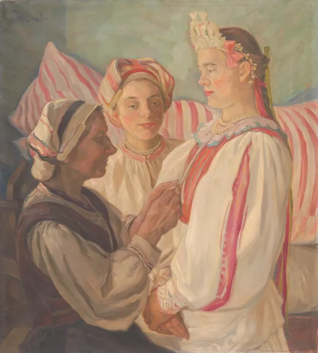 Framed Print : Bride from Helpa, 1935-1936. Creator: Stefan Polkorab Framed Print : Bride from Helpa, 1935-1936. Creator: Stefan Polkorab