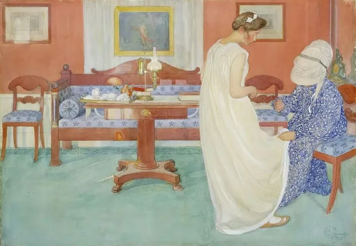 Framed Print : The Bridesmaid, 1908. Creator: Carl Larsson Framed Print : The Bridesmaid, 1908. Creator: Carl Larsson