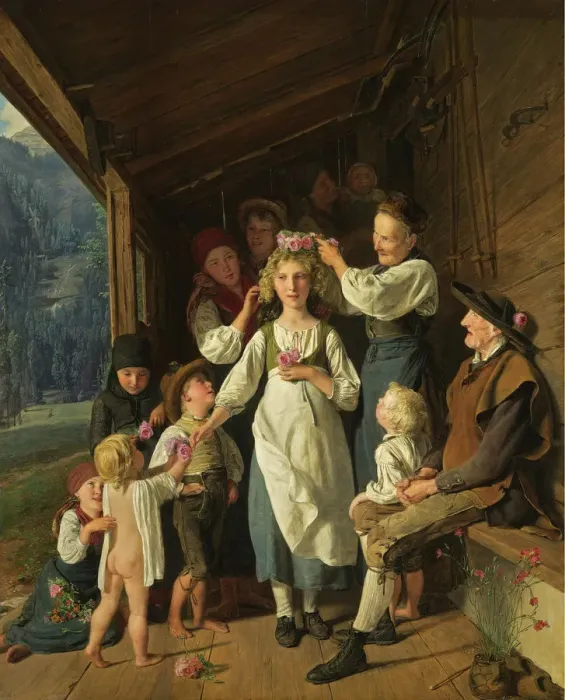 Framed Print : The Bridesmaid. Artist: Waldmuller, Ferdinand Georg (1793-1865)