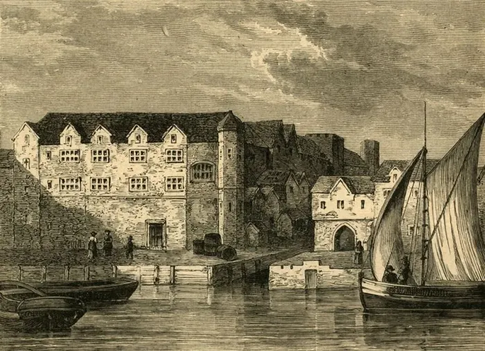 Framed Print : Bridewell in 1666, (1897). Creator: Unknown Framed Print : Bridewell in 1666, (1897). Creator: Unknown