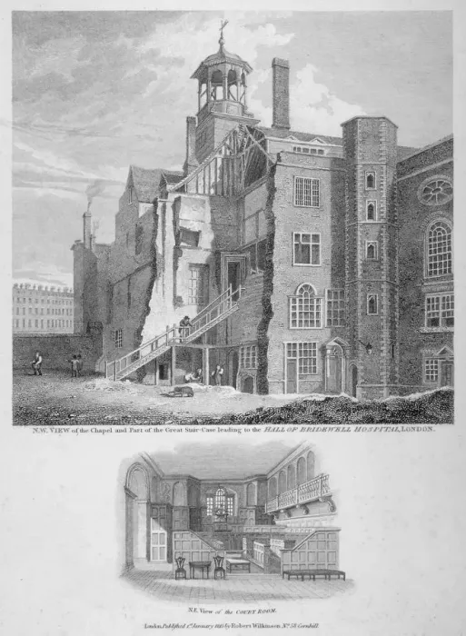 Framed Print : Bridewell, City of London, 1815. Artist: Bartholomew Howlett Framed Print : Bridewell, City of London, 1815. Artist: Bartholomew Howlett