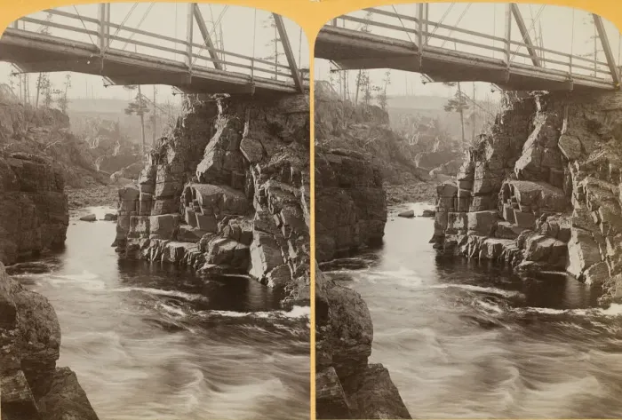 Framed Print : At the Bridge, 1889. Creator: Henry Hamilton Bennett Framed Print : At the Bridge, 1889. Creator: Henry Hamilton Bennett