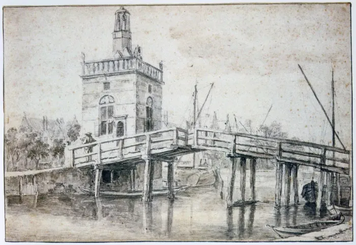 Framed Print : The Bridge at Alkmaar, c1648-1682. Artist: Jacob van Ruisdael Framed Print : The Bridge at Alkmaar, c1648-1682. Artist: Jacob van Ruisdael