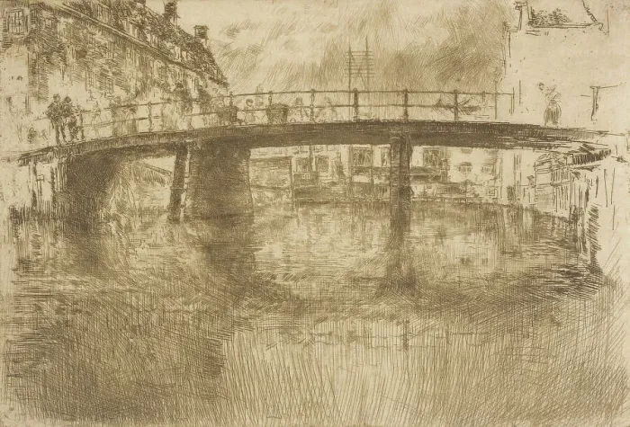 Framed Print : Bridge, Amsterdam, 1889. Creator: James Abbott McNeill Whistler Framed Print : Bridge, Amsterdam, 1889. Creator: James Abbott McNeill Whistler