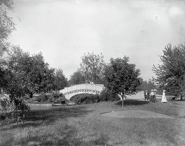 A Bridge on Belle Isle Park, Detroit, Mich. between 1895 and 1910. Creator: Unknown