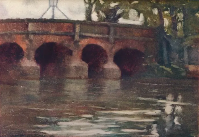 Framed Print : The Bridge, c1911. Artist: Edward Leslie Badham Framed Print : The Bridge, c1911. Artist: Edward Leslie Badham
