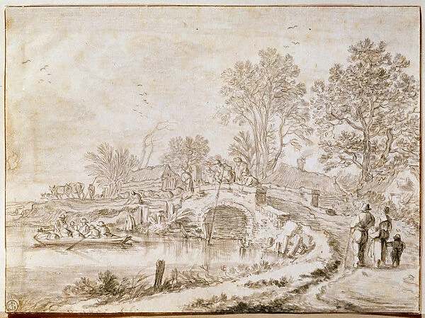 Bridge Over a Channel (Month of May), 1656. Artist: Pieter Molijn