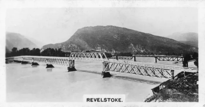Framed Print : Bridge over the Columbia River, Revelstoke, British Columbia, Canada, c1920s Framed Print : Bridge over the Columbia River, Revelstoke, British Columbia, Canada, c1920s