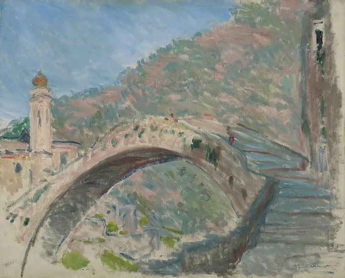 Framed Print : Bridge At Dolceacqua, 1884. Creator: Claude Monet