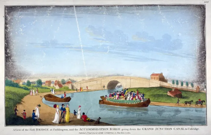 Framed Print : Bridge over the Grand Union Canal, Bayswater, London, 1801 Framed Print : Bridge over the Grand Union Canal, Bayswater, London, 1801