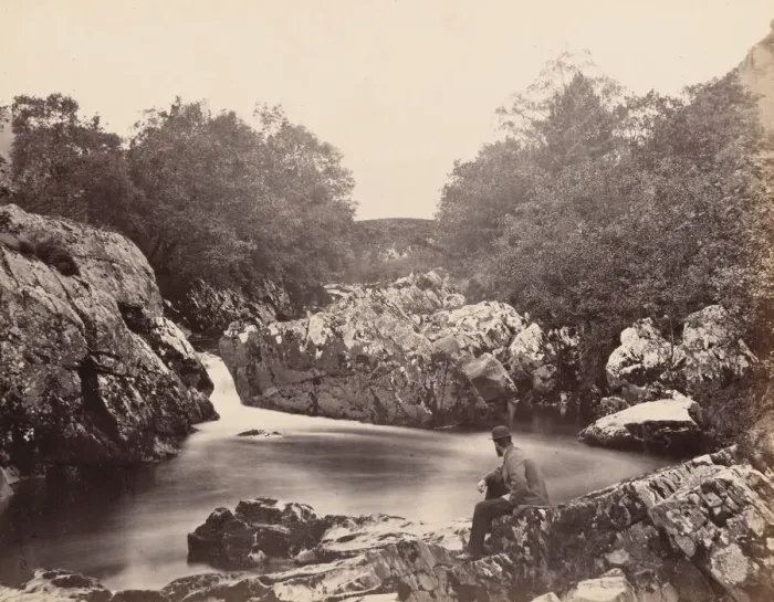 Framed Print : Bridge near Betws-y-Coed, c. 1858. Creator: Henry White Framed Print : Bridge near Betws-y-Coed, c. 1858. Creator: Henry White