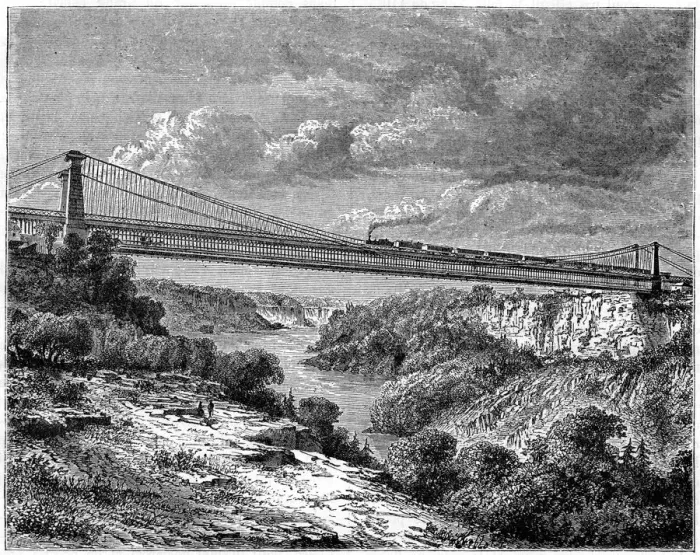 Framed Print : Bridge over the Niagara, Canada, 19th century Framed Print : Bridge over the Niagara, Canada, 19th century