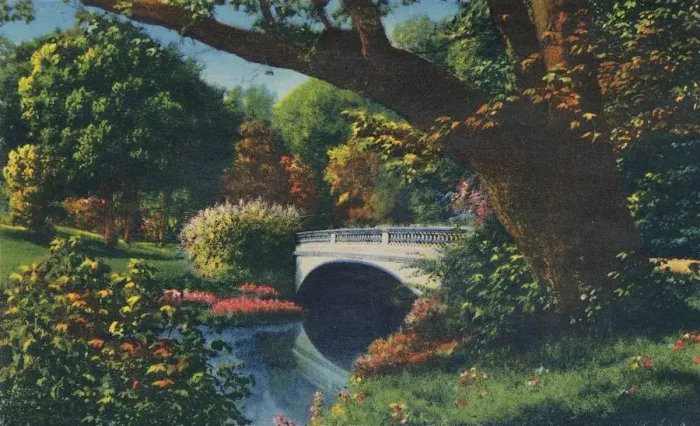 Framed Print : Bridge No. 5, Cherokee Park, 1942. Artist: Caufield & Shook Framed Print : Bridge No. 5, Cherokee Park, 1942. Artist: Caufield & Shook