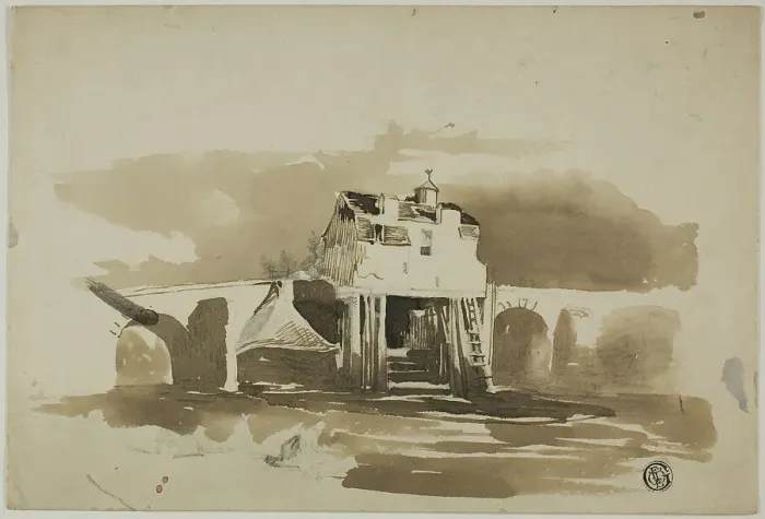 Framed Print : Bridge North in Shropshire, n.d. Creator: Unknown Framed Print : Bridge North in Shropshire, n.d. Creator: Unknown