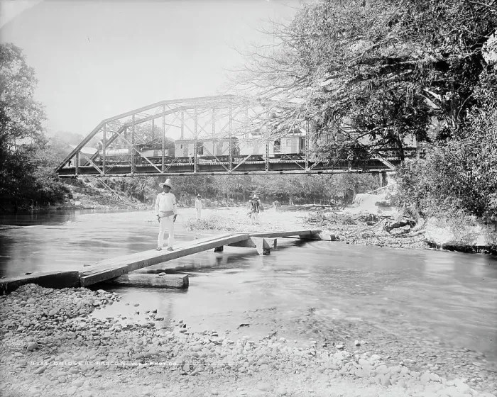 Framed Print : Bridge at Rascon, between 1880 and 1897. Creator: William H. Jackson Framed Print : Bridge at Rascon, between 1880 and 1897. Creator: William H. Jackson