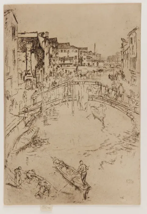 Framed Print : The Bridge, Santa Marta, 1879-1880. Creator: James Abbott McNeill Whistler Framed Print : The Bridge, Santa Marta, 1879-1880. Creator: James Abbott McNeill Whistler
