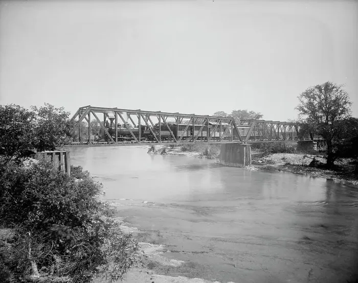 Framed Print : Bridge at Santa Rosa, between 1880 and 1897. Creator: William H. Jackson Framed Print : Bridge at Santa Rosa, between 1880 and 1897. Creator: William H. Jackson