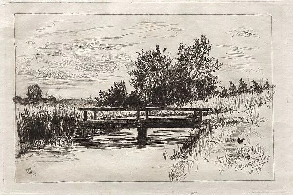 Bridge, Schleissheim, 1879. Creator: Otto H. Bacher (American, 1856-1909)