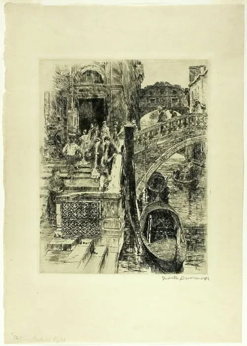 Framed Print : The Bridge of Sighs, 1883. Creator: Frank Duveneck Framed Print : The Bridge of Sighs, 1883. Creator: Frank Duveneck