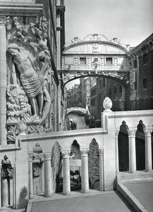 Framed Print : The Bridge of Sighs and Doges Palace, Venice, 1937. Artist: Martin Hurlimann Framed Print : The Bridge of Sighs and Doges Palace, Venice, 1937. Artist: Martin Hurlimann