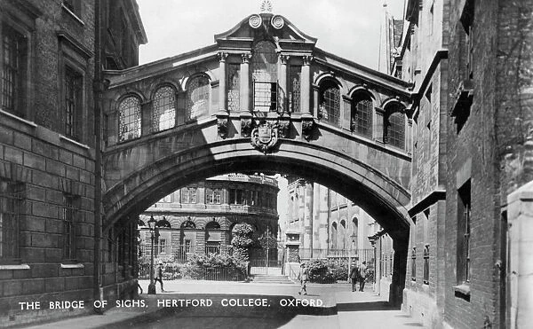 The Bridge of Sighs, Hertford College, Oxford University, Oxford, early 20th century