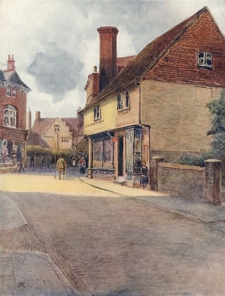 Bridge Street Corner, Godalming, 1911, (1914). Artist: Jamess Ogilvy