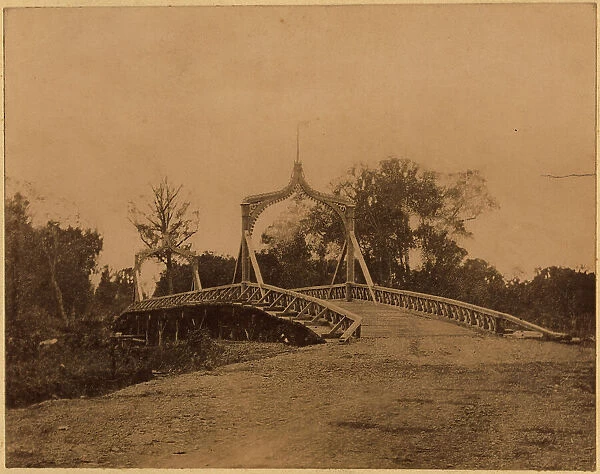 A Bridge over the Tym River near the Settlement of Rykovsk, 1880-1899. Creator: Innokenty Ignatievich Pavlovsky