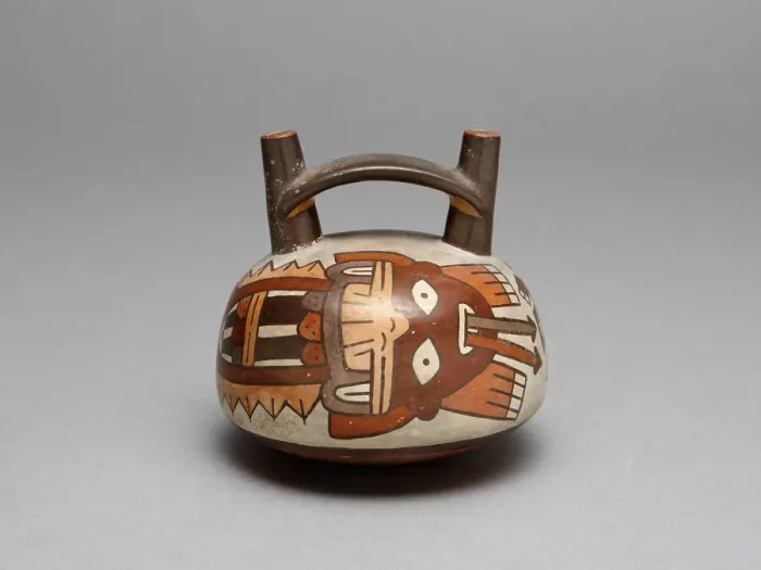 Framed Print : Bridge Vessel Depicting Costumed Ritual Performer with Darts, 180 B. C. / A. D. 500 Framed Print : Bridge Vessel Depicting Costumed Ritual Performer with Darts, 180 B. C. / A. D. 500
