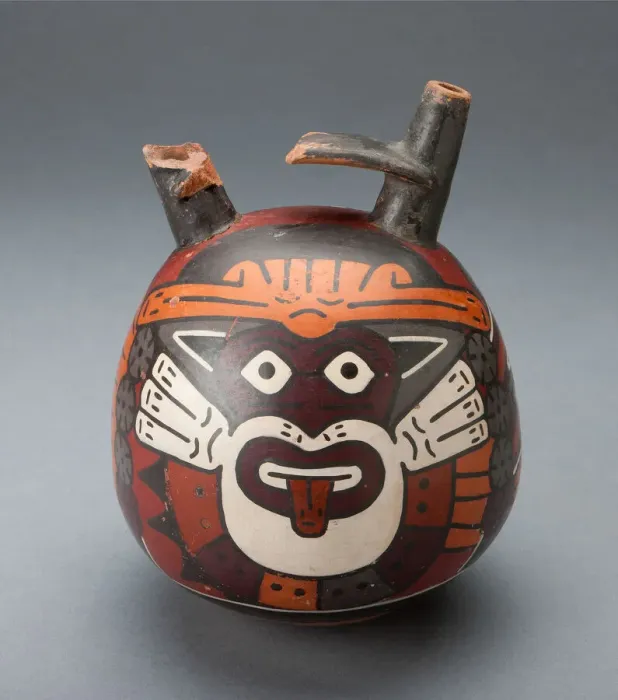 Framed Print : Bridge Vessel Depicting Costumed Ritual Performer Wearing Feline Mask, 180 B. C. / A. D. 500 Framed Print : Bridge Vessel Depicting Costumed Ritual Performer Wearing Feline Mask, 180 B. C. / A. D. 500
