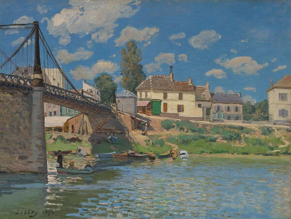 The Bridge at Villeneuve-la-Garenne, 1872. Creator: Alfred Sisley
