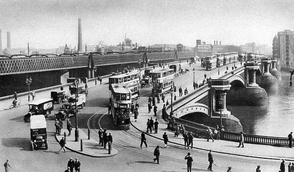The two bridges at Blackfriars, London, 1926-1927