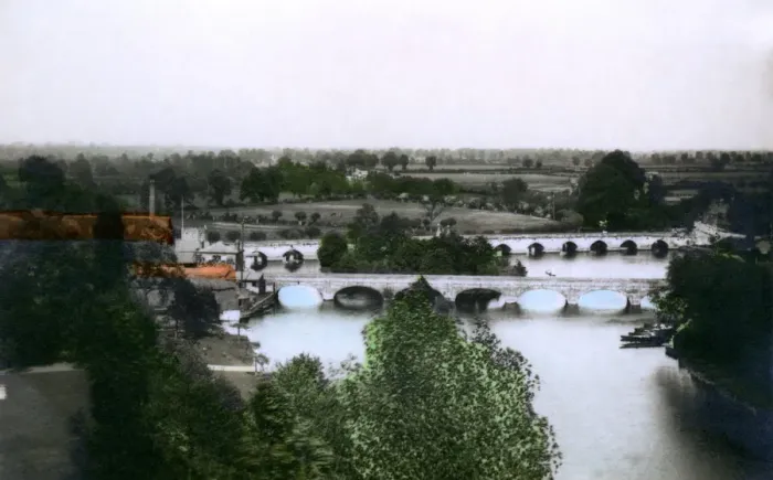 Framed Print : Bridges at Stratford-upon-Avon, Warwickshire, 1926. Artist: Cavenders Ltd Framed Print : Bridges at Stratford-upon-Avon, Warwickshire, 1926. Artist: Cavenders Ltd