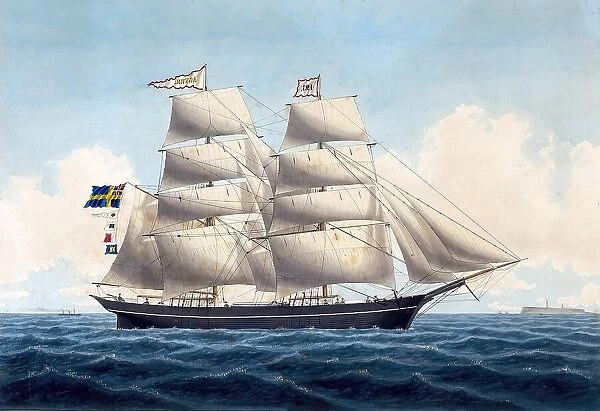 Brig Agnes of Gavle, 1871. Creator: Mathias Truelsen