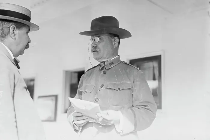 Framed Print : Brig. Gen. T.H. Bliss, with aide, 1912. Creator: Bain News Service Framed Print : Brig. Gen. T.H. Bliss, with aide, 1912. Creator: Bain News Service