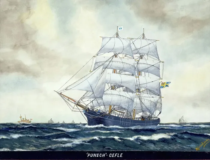 Framed Print : Brig Punch, (c1860s). Creator: B Lundstrom Framed Print : Brig Punch, (c1860s). Creator: B Lundstrom
