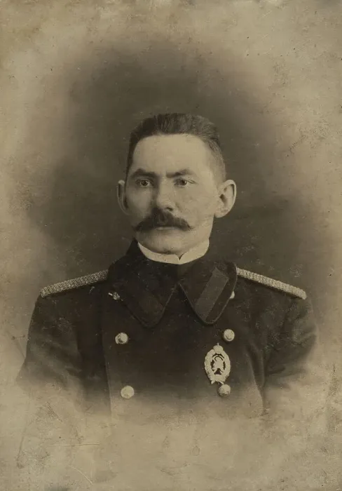 Framed Print : Brigade Commander Vladimir Nikolaevich Vodoleev in a Firefighter's Uniform, early 20th century. Creator: Unknown Framed Print : Brigade Commander Vladimir Nikolaevich Vodoleev in a Firefighter's Uniform, early 20th century. Creator: Unknown