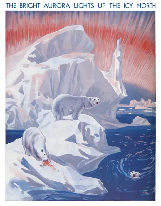 Framed Print : The Bright Aurora Lights Up The Icy North, 1935 Framed Print : The Bright Aurora Lights Up The Icy North, 1935