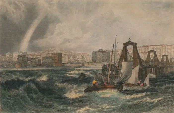 Framed Print : Brighthelmston, Sussex, 1825. Creator: George Cooke Framed Print : Brighthelmston, Sussex, 1825. Creator: George Cooke