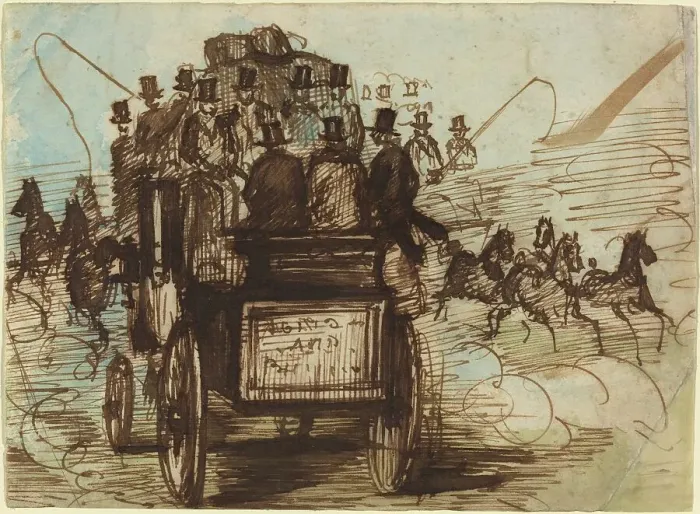 Framed Print : The Brighton Coach. Creator: Constantin Guys
