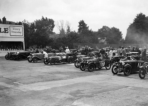 Brighton & Hove Motor Club High Speed Trial, Brooklands, c1931. Artist: Bill Brunell