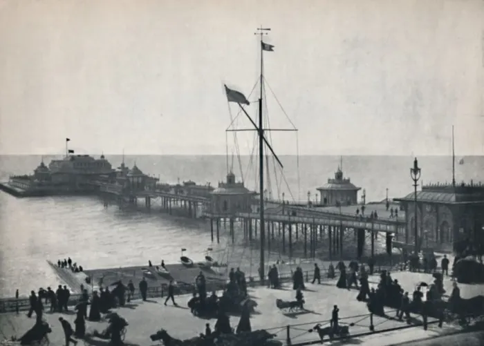 Framed Print : Brighton - The West Pier, 1895 Framed Print : Brighton - The West Pier, 1895