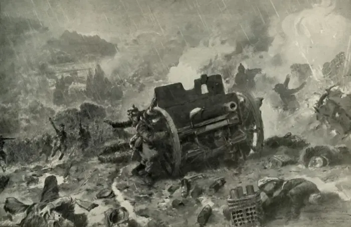 Framed Print : A Brilliant French Attack on the German Position in the Argonne, (1919). Creator: Unknown Framed Print : A Brilliant French Attack on the German Position in the Argonne, (1919). Creator: Unknown