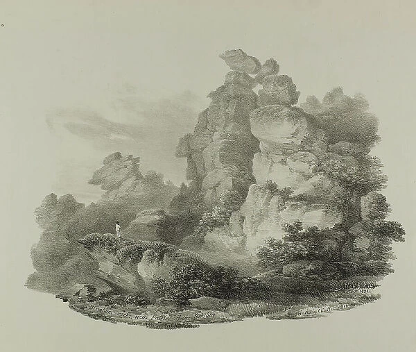 Brimham Rocks, near Pateley Bridge Yorkshire, 1821. Creator: Francis Nicholson