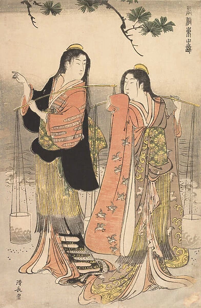 The Brine Maidens of Suma (Shiokumi, Suma), 1783. Creator: Torii Kiyonaga