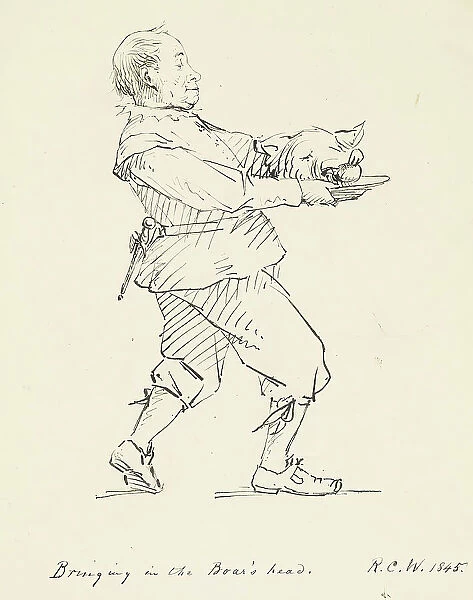 Bringing in the Boar's Head, 1845. Creator: Richard Caton Woodville