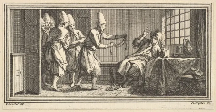 Framed Print : Bringing Rope to the Prisoner, 1746-47. Creator: Claude Augustin Duflos le Jeune Framed Print : Bringing Rope to the Prisoner, 1746-47. Creator: Claude Augustin Duflos le Jeune