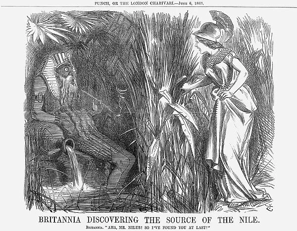Britannia Discovering The Source of The Nile, 1863. Artist: John Tenniel